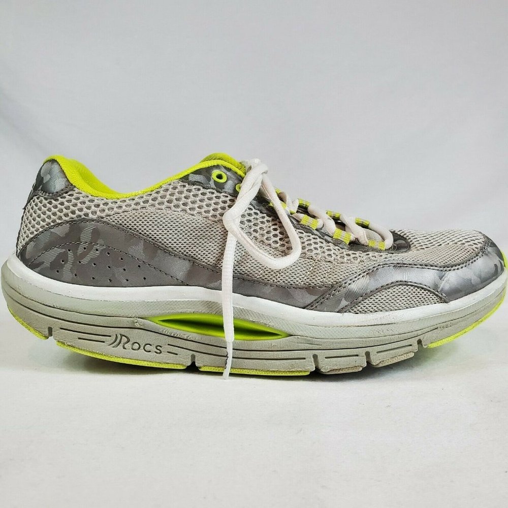 Abeo Rocs Women 9 Aubrey Grey Lime Walking Shoes